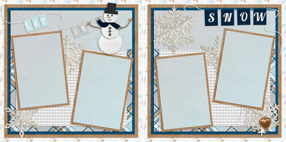 Let It Snow Snowman - 5184 - EZscrapbooks Scrapbook Layouts Christmas, Snow, Winter