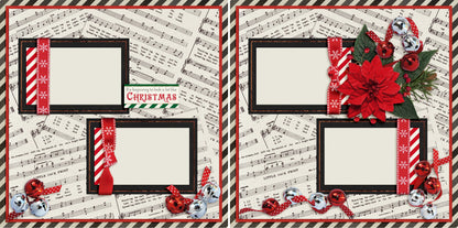 Christmas Music - 4466 - EZscrapbooks Scrapbook Layouts Christmas