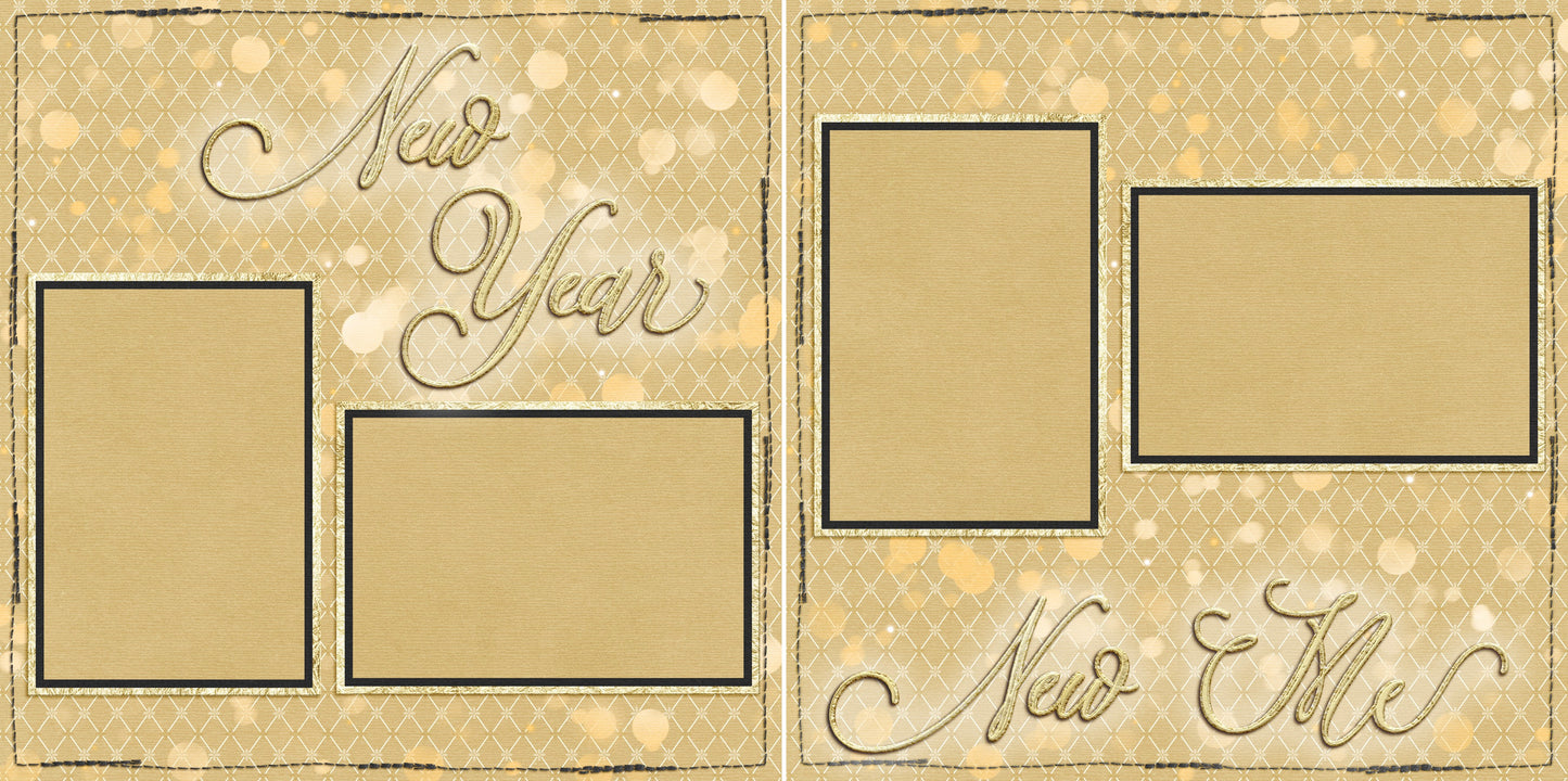 New Year New Me - 5242 - EZscrapbooks Scrapbook Layouts New Year's