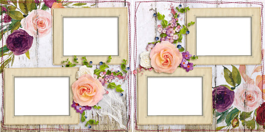 Shabby Woodsy - Digital Scrapbook Pages - INSTANT DOWNLOAD - 2019 - EZscrapbooks Scrapbook Layouts Other, Wedding