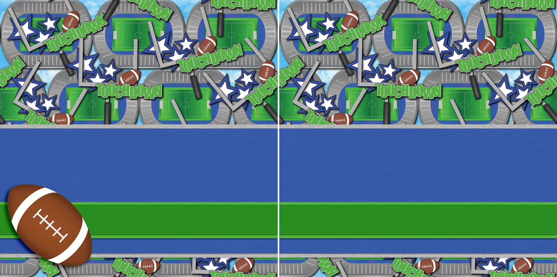 Play Ball NPM - 5277 - EZscrapbooks Scrapbook Layouts football, Sports