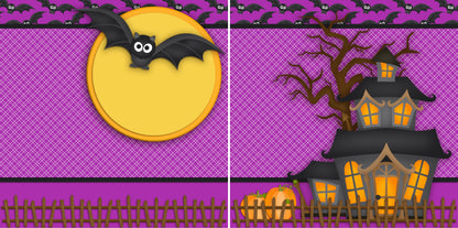 Spookhouse NPM - 2341 - EZscrapbooks Scrapbook Layouts Halloween