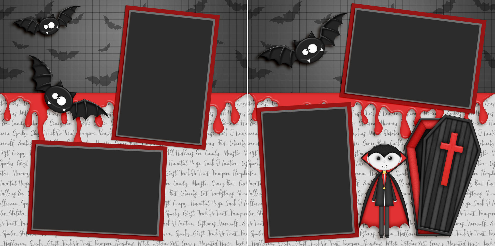 Little Drac - 5562 - EZscrapbooks Scrapbook Layouts Halloween