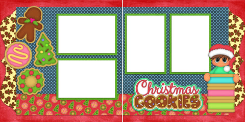 Christmas Cookies - Digital Scrapbook Pages - INSTANT DOWNLOAD - EZscrapbooks Scrapbook Layouts Christmas