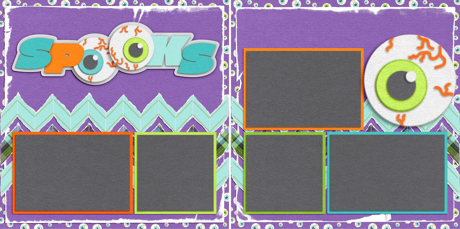 Spooks - 4384 - EZscrapbooks Scrapbook Layouts Halloween