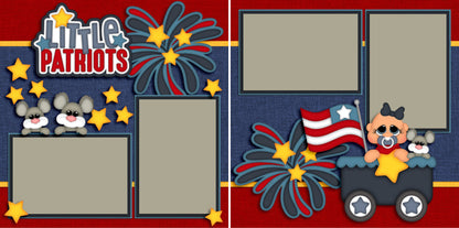 Little Patriots Baby Girl - 2807 - EZscrapbooks Scrapbook Layouts Baby - Toddler, July 4th - Patriotic