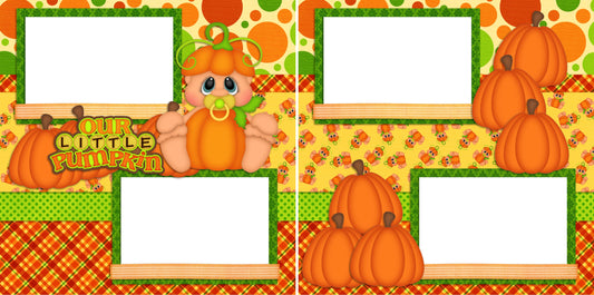 Our Little Pumpkin - Digital Scrapbook Pages - INSTANT DOWNLOAD - EZscrapbooks Scrapbook Layouts Baby - Toddler, Fall - Autumn