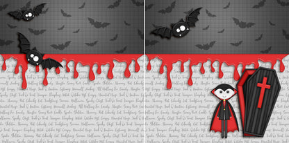 Little Drac NPM - 5563 - EZscrapbooks Scrapbook Layouts Halloween