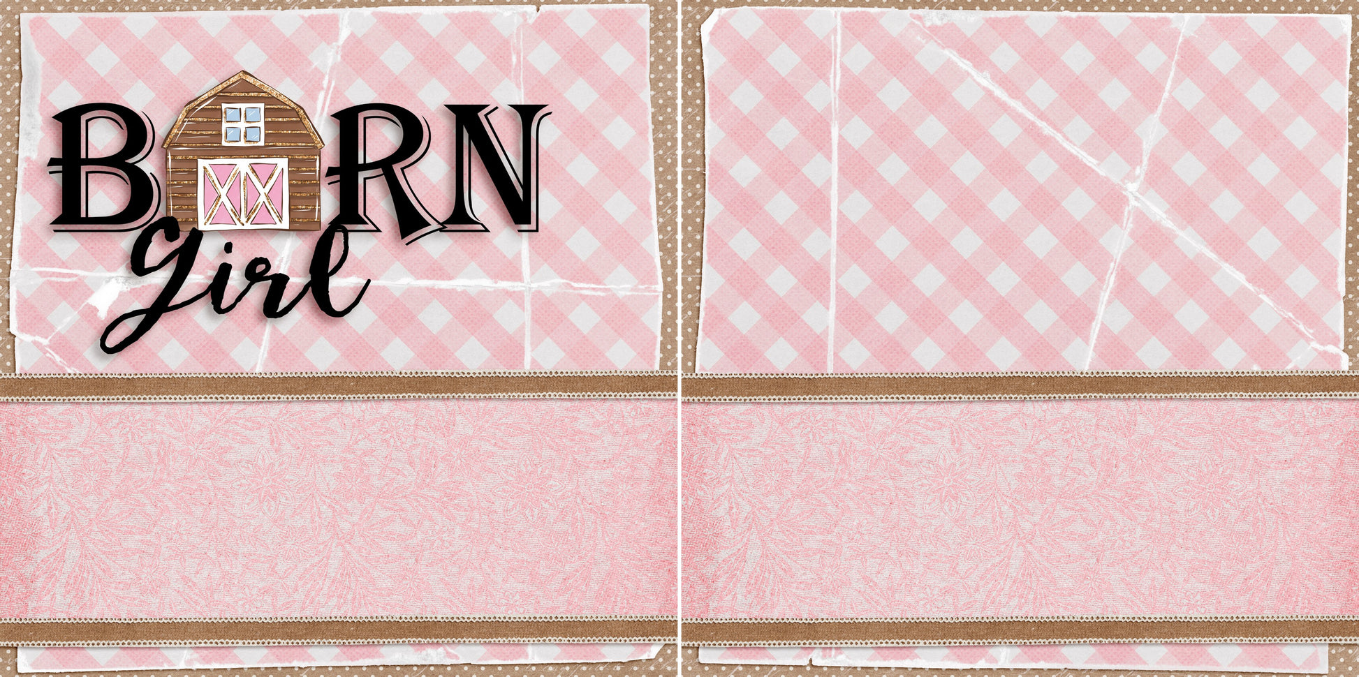 Barn Girl NPM - 5353 - EZscrapbooks Scrapbook Layouts Farm - Garden