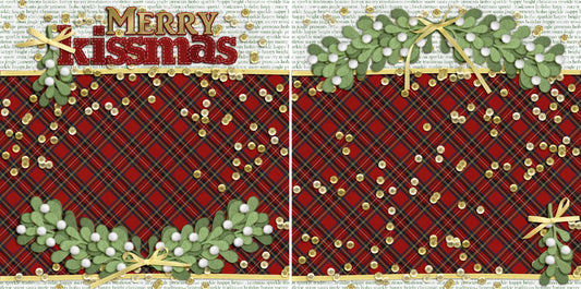 Merry Kissmas NPM - 2519 - EZscrapbooks Scrapbook Layouts Christmas