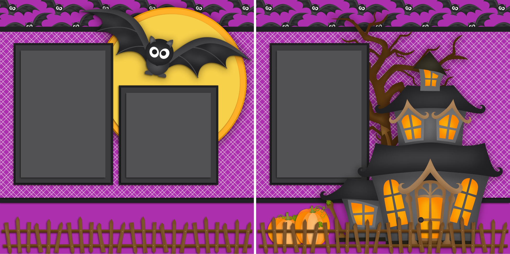 Spookhouse - 2340 - EZscrapbooks Scrapbook Layouts Halloween