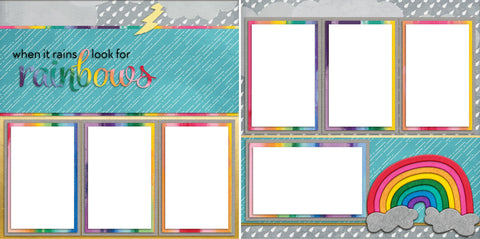Rainbows - Digital Scrapbook Pages - INSTANT DOWNLOAD - EZscrapbooks Scrapbook Layouts Other, Spring - Easter