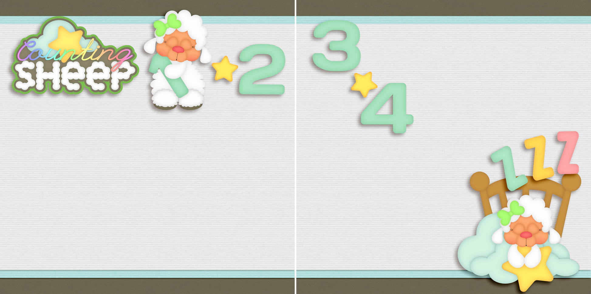 Counting Sheep NPM - 5365 - EZscrapbooks Scrapbook Layouts Baby