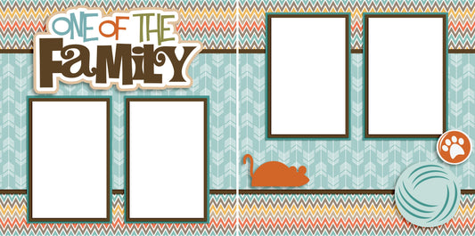 One of the Family Cat - Digital Scrapbook Pages - INSTANT DOWNLOAD - EZscrapbooks Scrapbook Layouts Pets