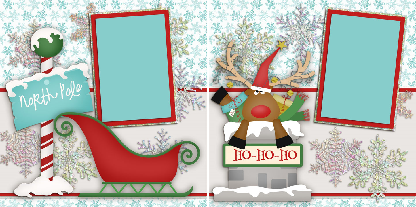 North Pole - 2397 - EZscrapbooks Scrapbook Layouts Christmas