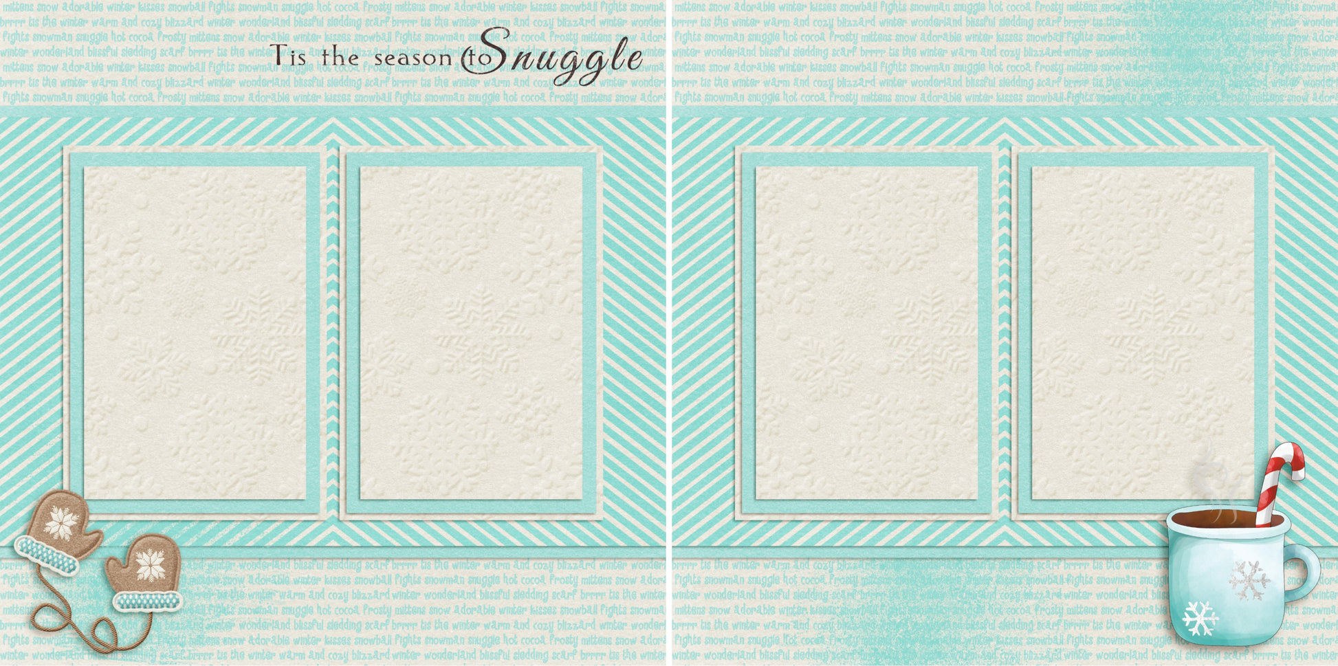Season to Snuggle - 4464 - EZscrapbooks Scrapbook Layouts Winter