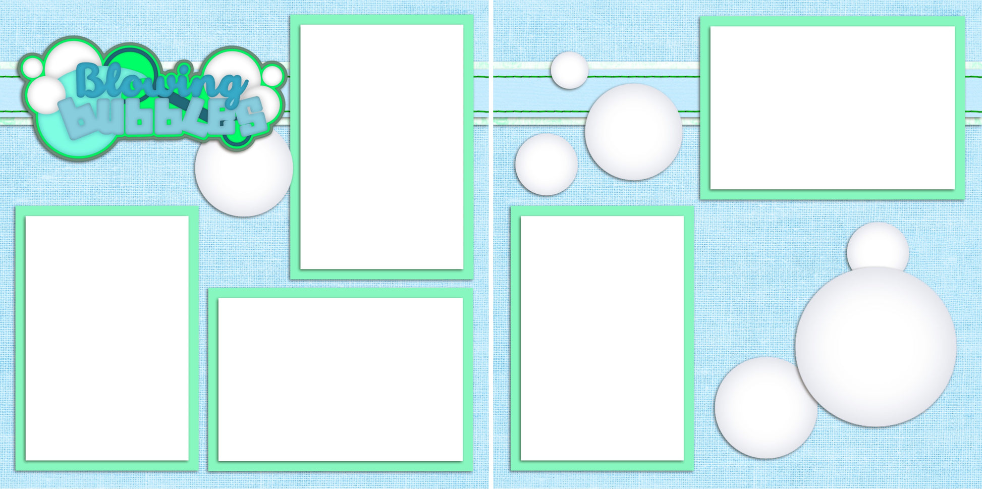 Blowing Bubbles - 2135 - EZscrapbooks Scrapbook Layouts Kids