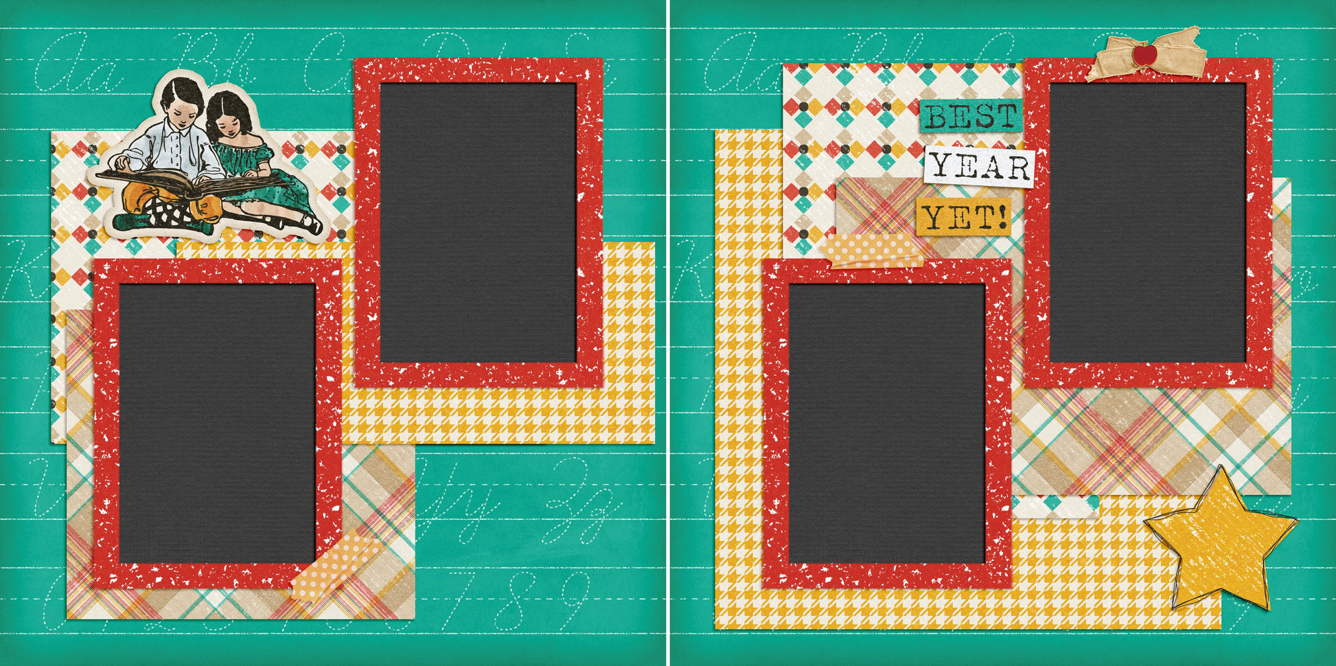 Best Year Yet - 5616 - EZscrapbooks Scrapbook Layouts back to school, School