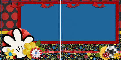 Minnie Flowers NPM - 3917 - EZscrapbooks Scrapbook Layouts Disney