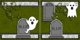 Tombstone Ghosts NPM - 5565 - EZscrapbooks Scrapbook Layouts Halloween