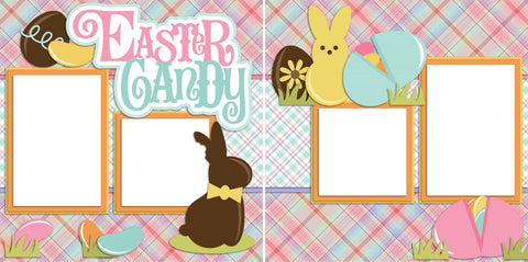 Easter Candy  -Digital Scrapbook Pages - INSTANT DOWNLOAD - EZscrapbooks Scrapbook Layouts Spring - Easter