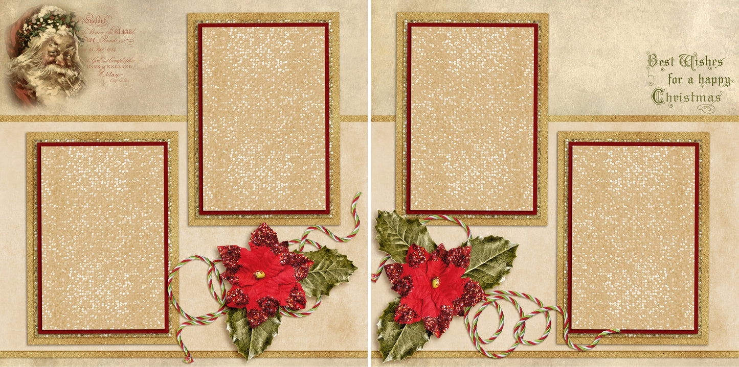 Happy Christmas - 3594 - EZscrapbooks Scrapbook Layouts Christmas