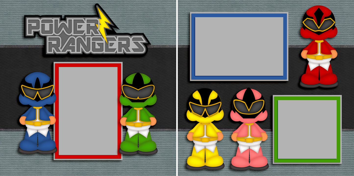 Power Rangers - 3456 - EZscrapbooks Scrapbook Layouts Characters, Kids