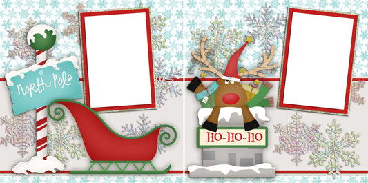 North Pole Christmas - Digital Scrapbook Pages - INSTANT DOWNLOAD - EZscrapbooks Scrapbook Layouts Christmas
