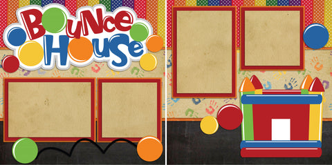 Bounce House - 2185 - EZscrapbooks Scrapbook Layouts Birthday, Kids