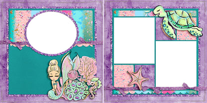 Mermaids EZ Quick Pages -  Digital Bundle - 10 Digital Scrapbook Pages - INSTANT DOWNLOAD