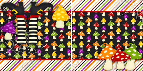 Wicked Mushrooms NPM - 2394 - EZscrapbooks Scrapbook Layouts Halloween