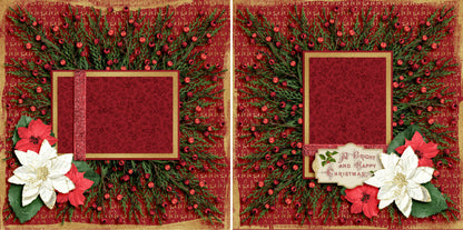 Christmas Wreath - 3624 - EZscrapbooks Scrapbook Layouts Christmas
