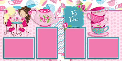 Tea Time - 2749 - EZscrapbooks Scrapbook Layouts Baby - Toddler, Girls