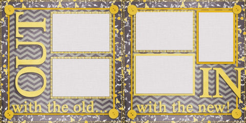 Out With the Old - Digital Scrapbook Pages - INSTANT DOWNLOAD - EZscrapbooks Scrapbook Layouts New Year's