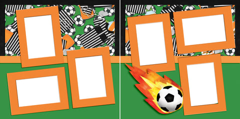 Soccer Star - Digital Scrapbook Pages - INSTANT DOWNLOAD - EZscrapbooks Scrapbook Layouts soccer, soccer ball, sports