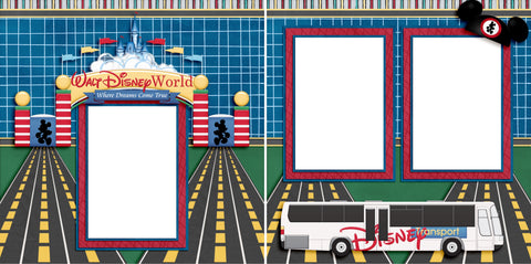 Magical Bus - Digital Scrapbook Pages - INSTANT DOWNLOAD - EZscrapbooks Scrapbook Layouts Disney