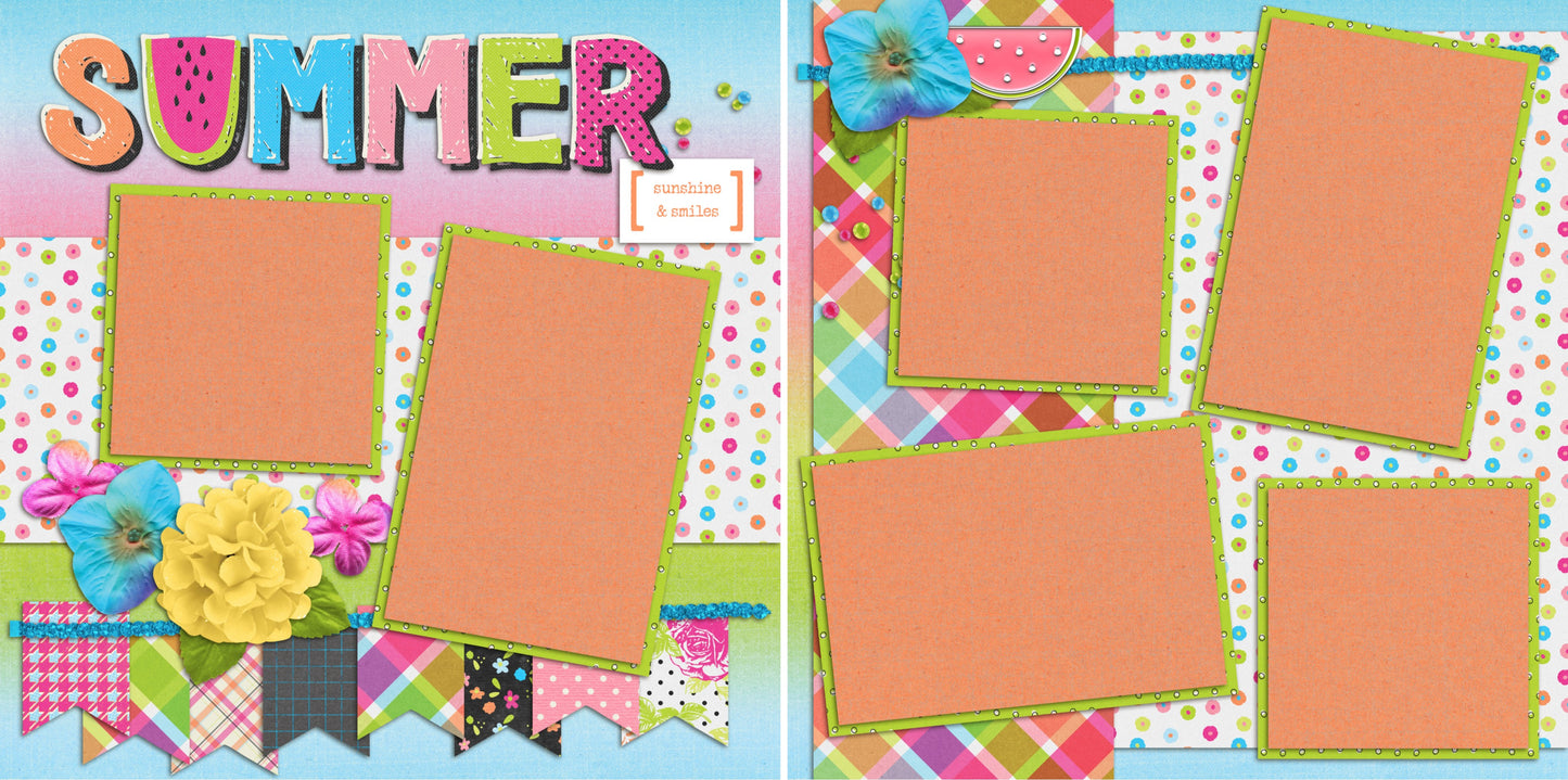 Summer - 2125 - EZscrapbooks Scrapbook Layouts Summer