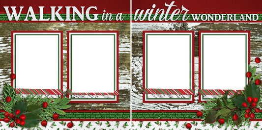 Walking in a Winter Wonderland - Digital Scrapbook Pages - INSTANT DOWNLOAD - EZscrapbooks Scrapbook Layouts Christmas, Winter
