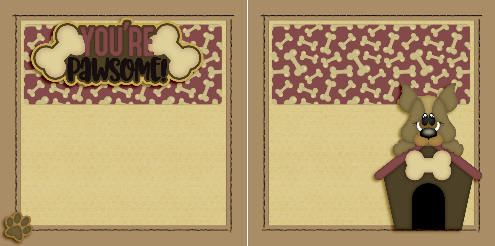You're Pawsome NPM - 5371 - EZscrapbooks Scrapbook Layouts dogs, Pets