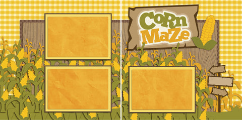 Corn Maze - 2172 - EZscrapbooks Scrapbook Layouts Fall - Autumn