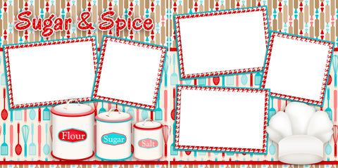 Sugar and Spice - Digital Scrapbook Pages - INSTANT DOWNLOAD - EZscrapbooks Scrapbook Layouts Christmas, Foods