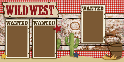 Wild West - 2550 - EZscrapbooks Scrapbook Layouts Western - Cowboy