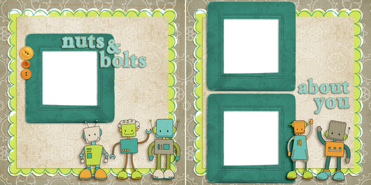 Nuts & Bolts - Digital Scrapbook Pages - INSTANT DOWNLOAD