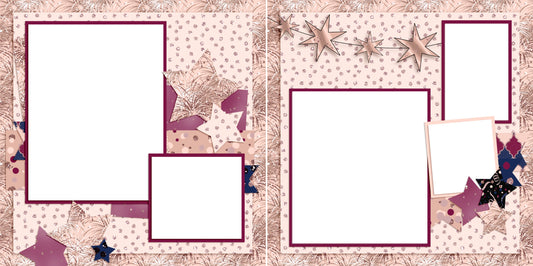 New Year Stars - Digital Scrapbook Pages - INSTANT DOWNLOAD
