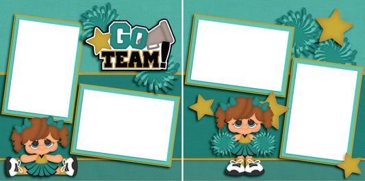Cheer - Go Team - Digital Scrapbook Pages - INSTANT DOWNLOAD - EZscrapbooks Scrapbook Layouts Dance - Music - Cheer, Sports