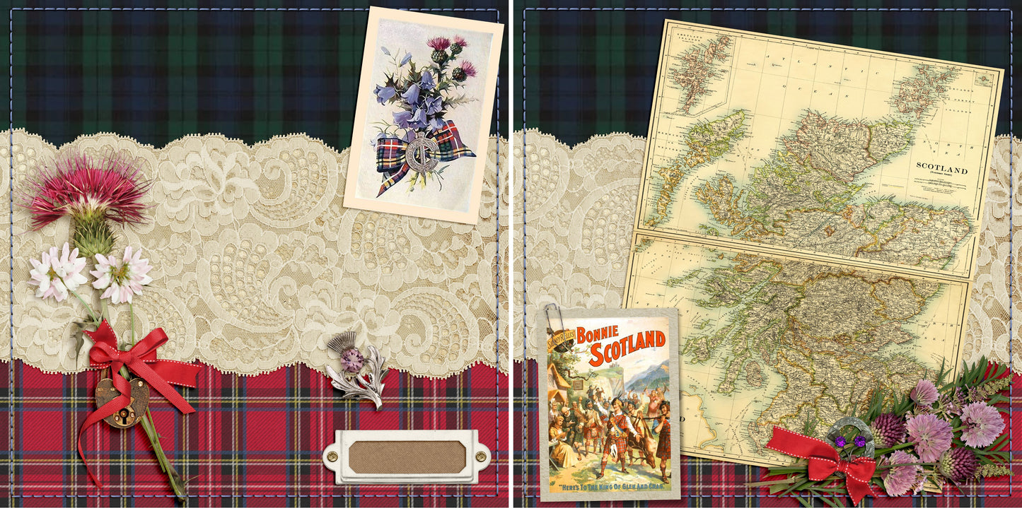 Scotland NPM - 4521 - EZscrapbooks Scrapbook Layouts Heritage, travel