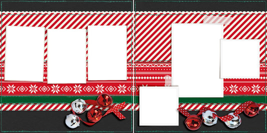 Jingle Bells - Digital Scrapbook Pages - INSTANT DOWNLOAD - EZscrapbooks Scrapbook Layouts Christmas, holidays, santa