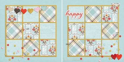 Happy NPM - 4599 - EZscrapbooks Scrapbook Layouts Love - Valentine