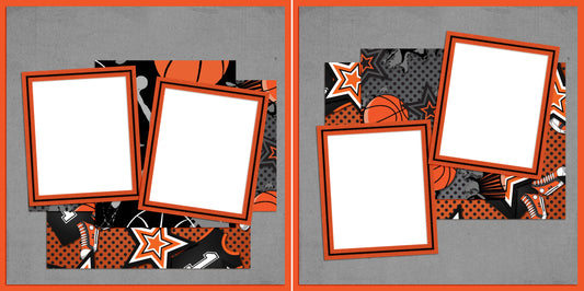 Basketball Dreams - Digital Scrapbook Pages - INSTANT DOWNLOAD - EZscrapbooks Scrapbook Layouts basketball, sports