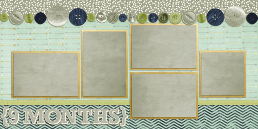 Baby Boy 9 Months - 809 - EZscrapbooks Scrapbook Layouts Baby - Toddler